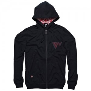 Ion Hooded Zip Sweter Fierce Black