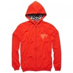 Ion Hooded Zip Sweter Fierce Vibrant Orange