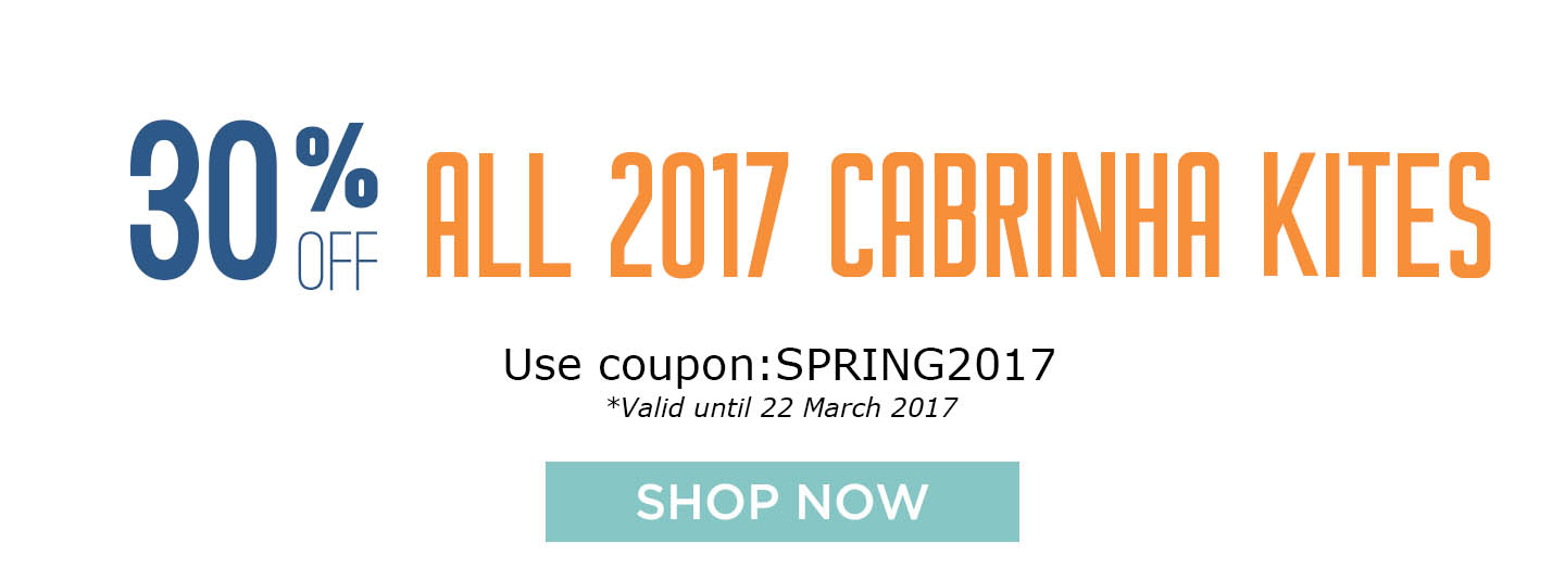 30% off 2017 Cabrinha Kites