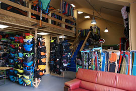 harnesses and kiteboards